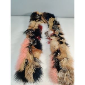 BNWOT Multicolor Fox Fur Scarf/Infinity Scarf Made by Befur on Etsy